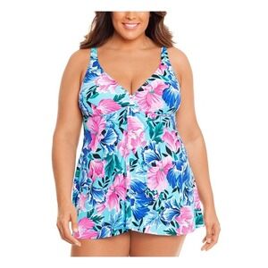 NWT Shape Solver 16 Beach Flyaway 1PC Tropical Swimsuit 130912